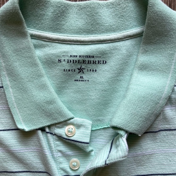 Lot of 5 Men's polo collared s/s shirts, XL / 4 Saddlebred and 1 Chaps - Picture 7 of 11